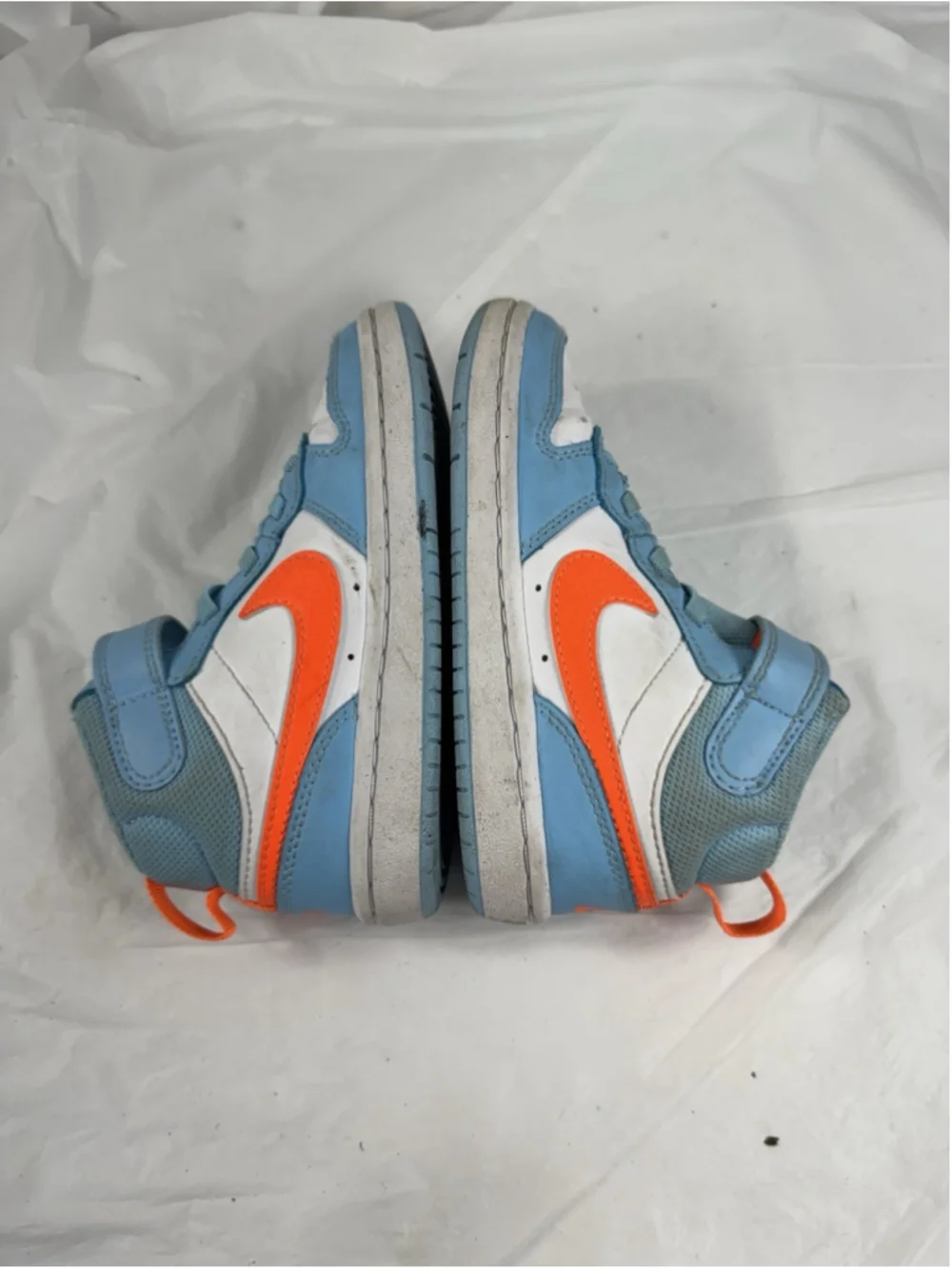 Nike Court Borough Mid 2 BG Kids 10.5C Sneakers Blue/Orange SZ 7Y NIB HF4791-407